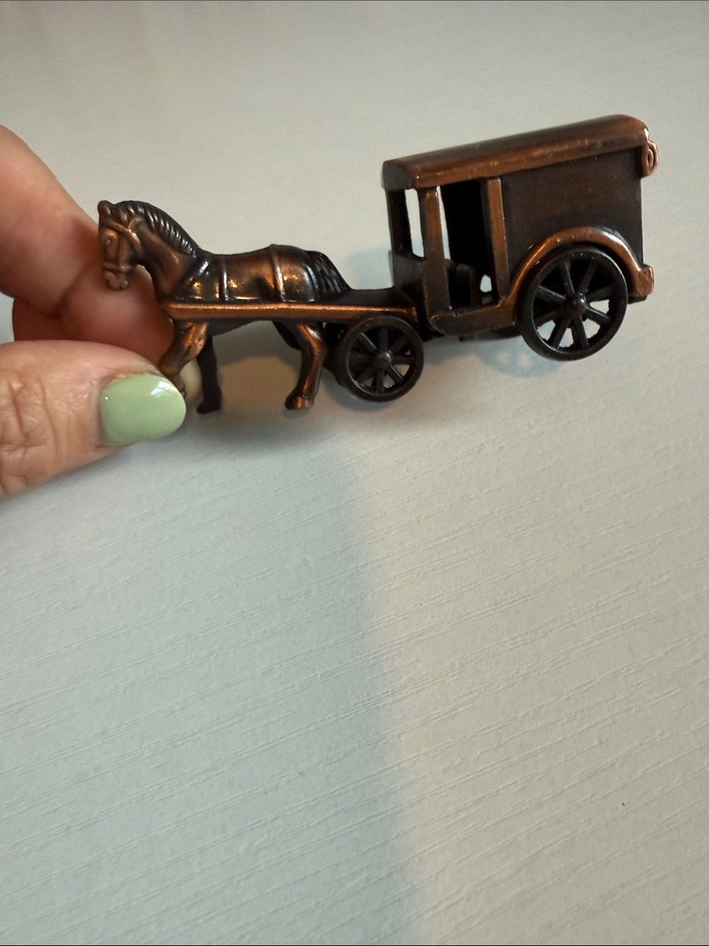 Vintage Bronze Horse and Buggy Pencil Sharpener